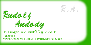 rudolf andody business card